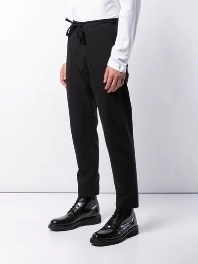 JAN JAN VAN ESSCHE CROPPED TRACK TROUSERS - 黑色