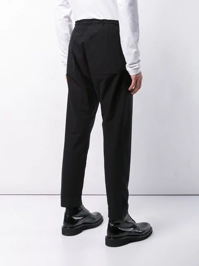 JAN JAN VAN ESSCHE CROPPED TRACK TROUSERS - 黑色