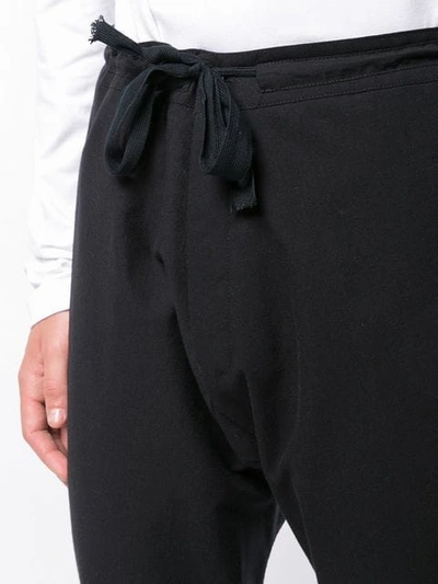 Shop Jan-jan Van Essche Cropped Track Trousers In Black