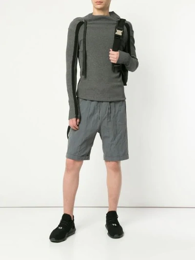 Shop Costume National Jogging Shorts In Grey