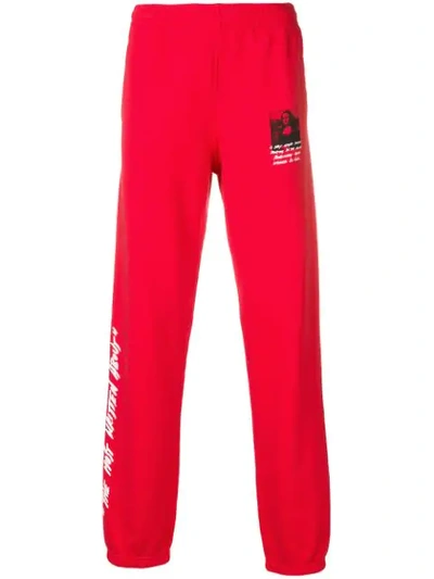 Shop Off-white Monalisa Track Pants In Red