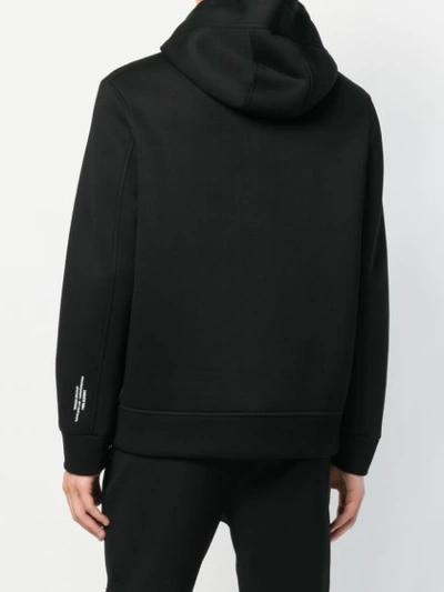 Shop Neil Barrett Printed Poster Hoodie In Black