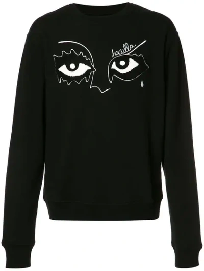 Shop Haculla Eyes Print Sweatshirt - Black