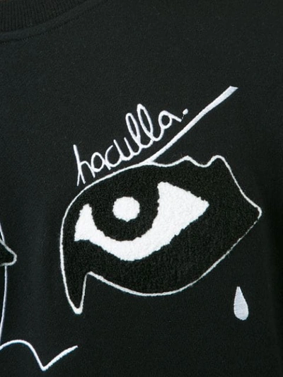 Shop Haculla Eyes Print Sweatshirt - Black