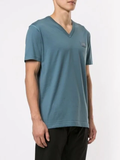 Shop Dolce & Gabbana V-neck T-shirt In Blue