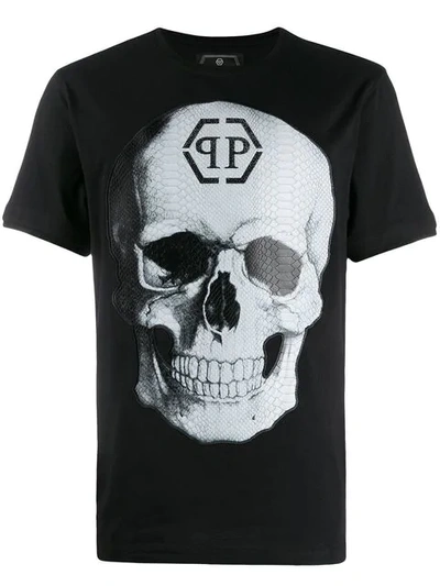 Shop Philipp Plein Printed T-shirt In Black