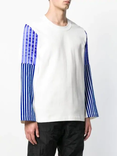 striped sleeves sweatshirt 