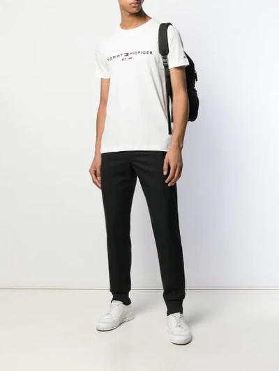 Shop Tommy Hilfiger Short Sleeved T-shirt In White