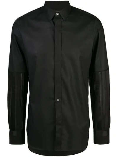 Shop Ann Demeulemeester Long-sleeve Fitted Shirt In Black