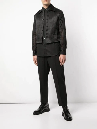 ANN DEMEULEMEESTER LONG-SLEEVE FITTED SHIRT - 黑色