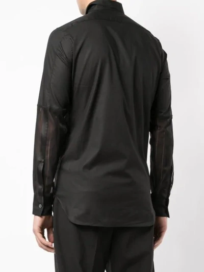 Shop Ann Demeulemeester Long-sleeve Fitted Shirt In Black