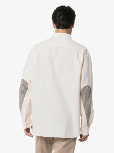 Shop Visvim Irving Pattern-trimmed Shirt In Neutrals
