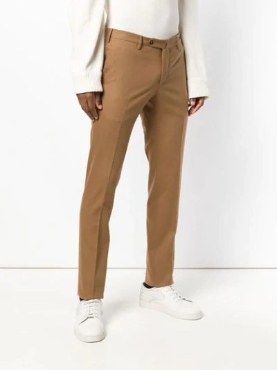 Shop Pt01 Tailored Fitted Trousers - Brown