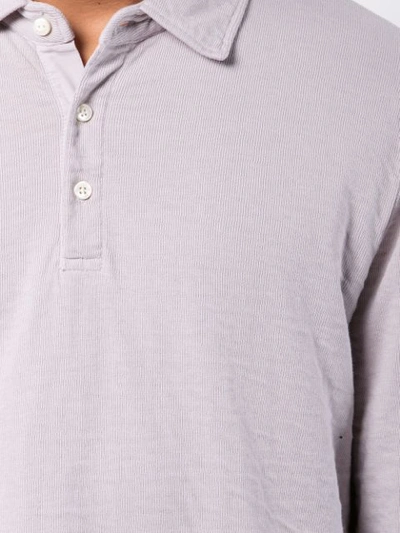 Shop Alex Mill Textured Polo Shirt In Grey