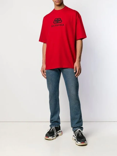 BALENCIAGA BB LOGO T恤 - 红色