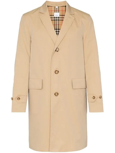 BURBERRY SINGLE-BREASTED TRENCH COAT - 棕色