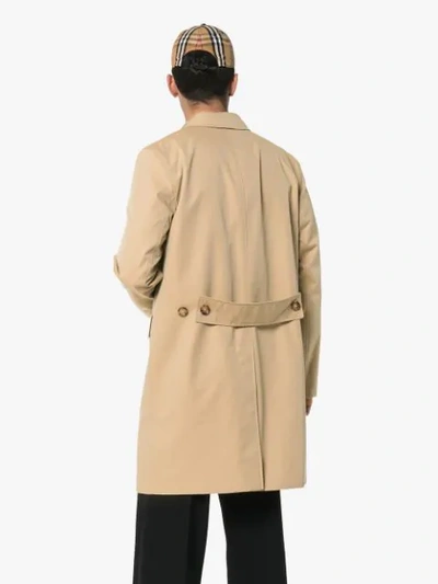 Shop Burberry Single-breasted Trench Coat In Neutrals