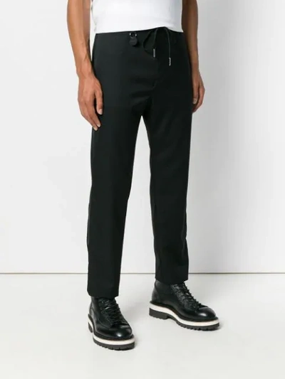 Shop Diesel Drawstring Tailored Trousers In Black