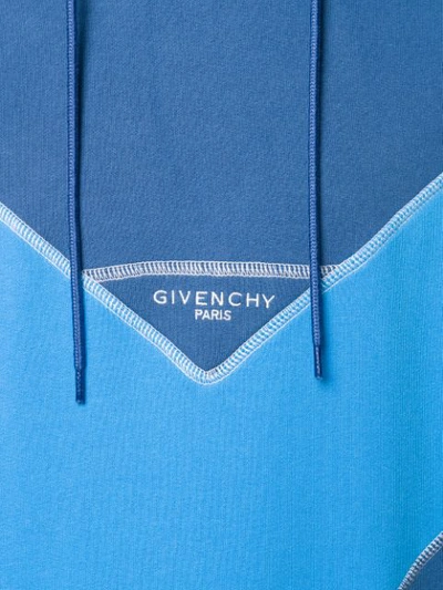 GIVENCHY 对比拼色连帽衫 - 490 BLUE/WHITE