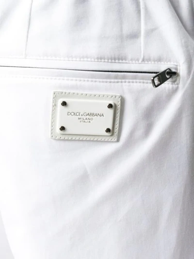 Shop Dolce & Gabbana Drawstring Track Pants In White