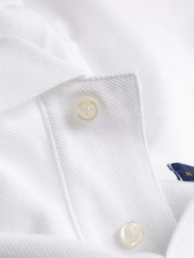 Shop Polo Ralph Lauren Custom Slim-fit Bear Polo Shirt In White