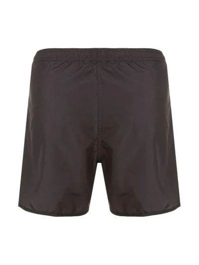 Shop Neil Barrett Flower Print Swim Shorts In Black