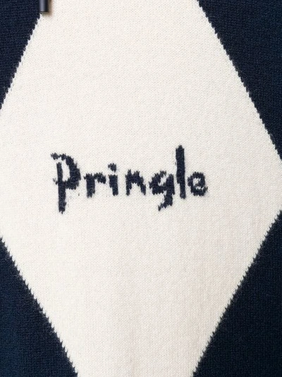 Shop Pringle Of Scotland Logo Hoodie In Blue