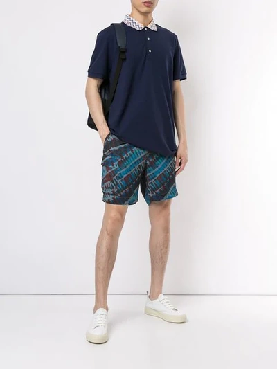 Shop Missoni Printed Bermuda Shorts In Blue