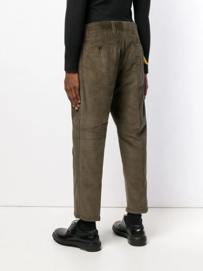 Shop Pt01 Corduroy Cropped Trousers - Green
