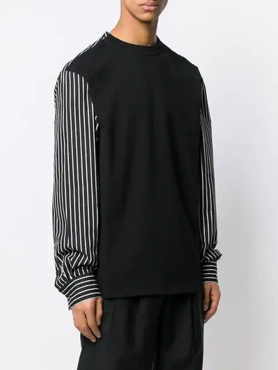 LANVIN SHORT-SLEEVE PANELLED T-SHIRT - 黑色