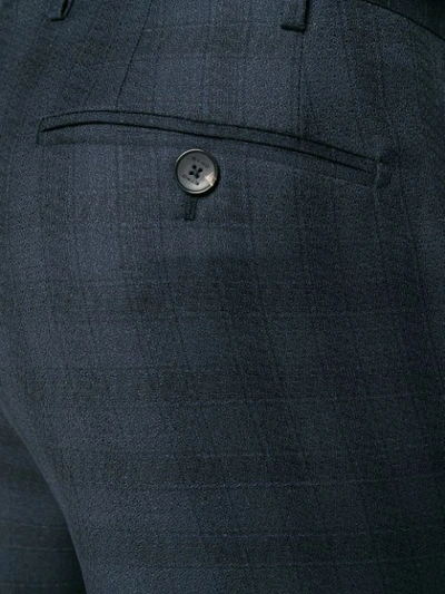 Shop Etro Checked Suit In Blue