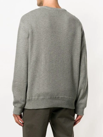 Shop Polo Ralph Lauren Textured Logo Sweatshirt In Grey