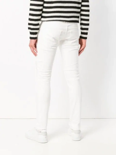 Shop Balmain Biker Trousers - White