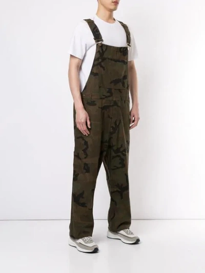 Pre-owned Louis Vuitton X Supreme Jacquard Denim Overalls In Green ,brown