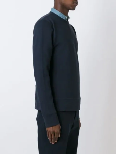 Shop Officine Generale 'sweat' French Terry Sweatshirt In Blue