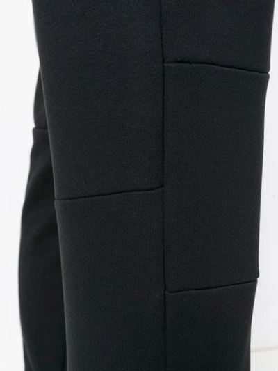 Shop Fendi Drawstring Waist Track Pants In F0gme-black