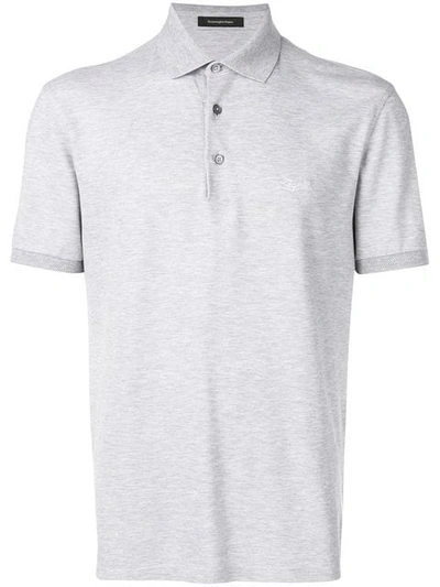 Shop Ermenegildo Zegna Short-sleeved Polo Shirt - Grey