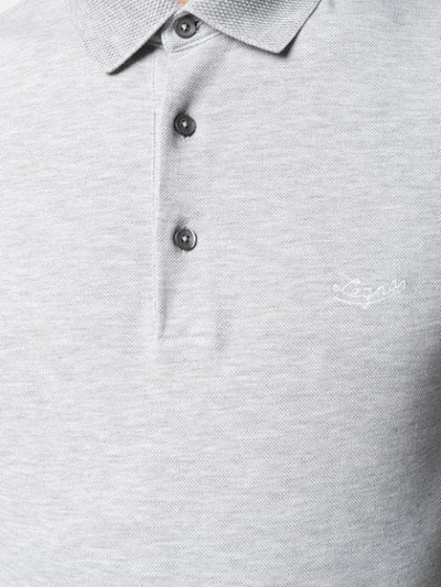 Shop Ermenegildo Zegna Short-sleeved Polo Shirt - Grey