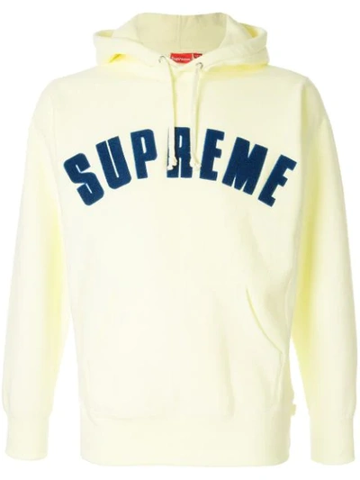 Supreme Chenille Arc Logo Hooded Sweatshirt Navy Men's - SS17 - US