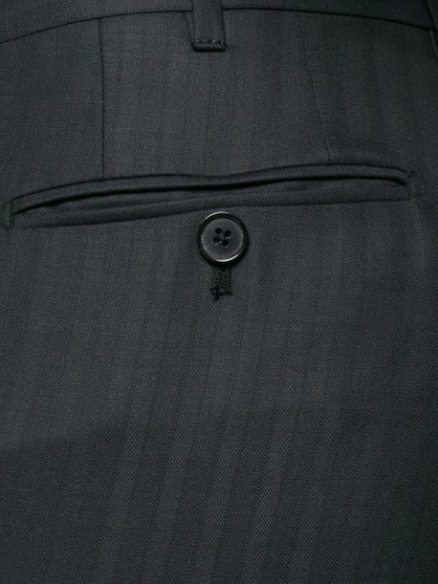 Shop Ermenegildo Zegna Striped Suit - Grey