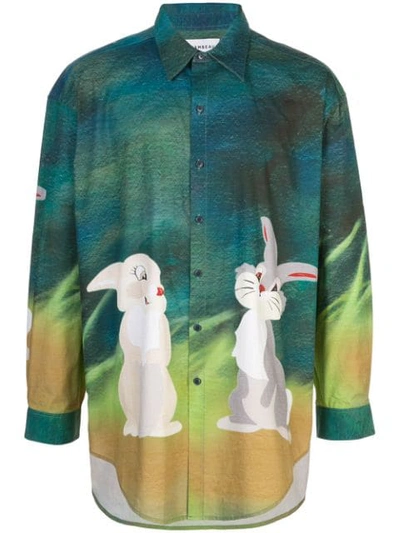 Shop Rochambeau Oversized-hemd Mit Hasen-print In Bunny Print