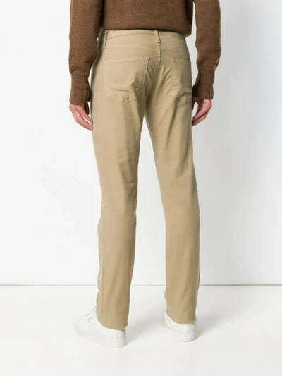 Shop J Brand Kane Slim-fit Trousers In Neutrals