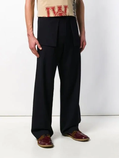 Shop Jw Anderson Large Pocket Trousers In Blue