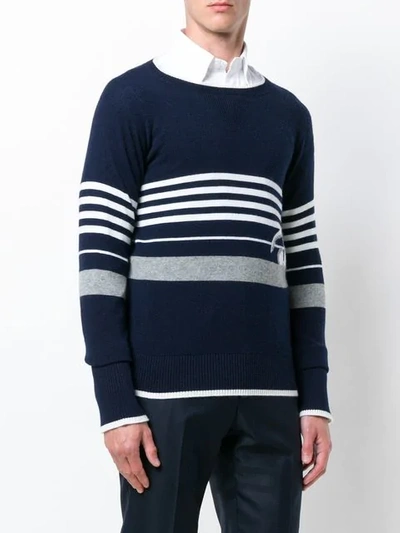 Shop Thom Browne 'swimmer' Pullover In 415 Navy