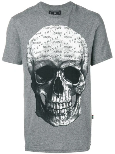 Shop Philipp Plein Skull Print T-shirt In Grey