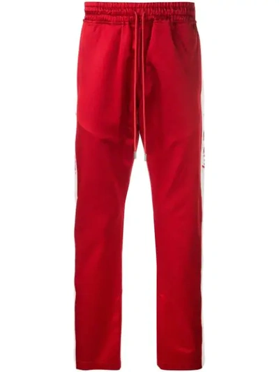 Shop Just Don Logo Panel Track Trousers In Red