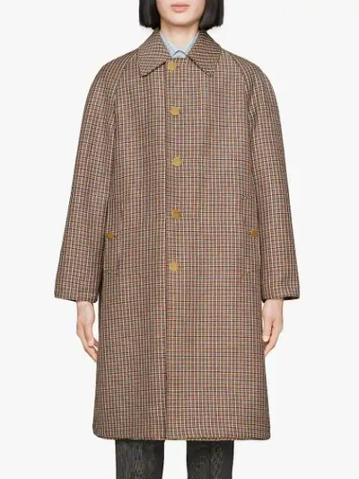 Shop Gucci Reversible Wool Coat In Neutrals