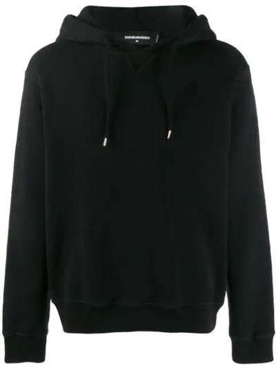 Shop Dsquared2 Icon Printed Hoodie In Black