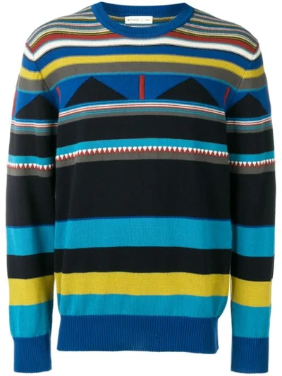 Shop Etro Striped Jumper In Blue