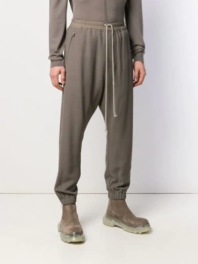 Shop Rick Owens Plain Track Pants In Grey
